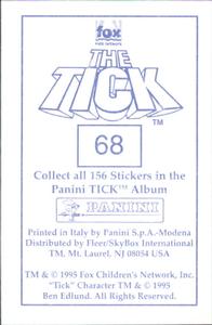 1995 Panini The Tick Stickers #68 To action! Back