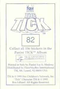 1995 Panini The Tick Stickers #82 Geronimo! Back