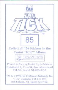 1995 Panini The Tick Stickers #85 Ha! Back