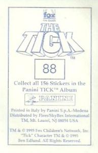 1995 Panini The Tick Stickers #88 Unique, Neil... Unique. Back