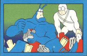 1995 Panini The Tick Stickers #113 (no caption) Front