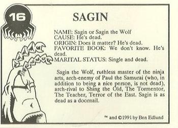 1991 NEC Press The Tick Test Set #16 Sagin the Wolf Back