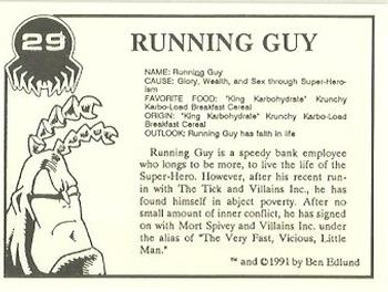 1991 NEC Press The Tick Test Set #29 The Running Guy Back