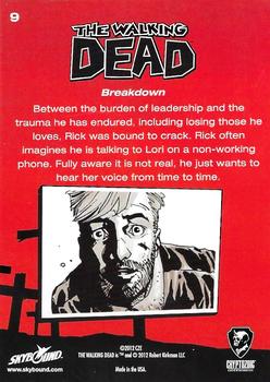 2012 Cryptozoic The Walking Dead Comic Book #9 Breakdown Back
