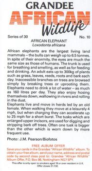 1990 Grandee African Wildlife #10 African Elephant Back