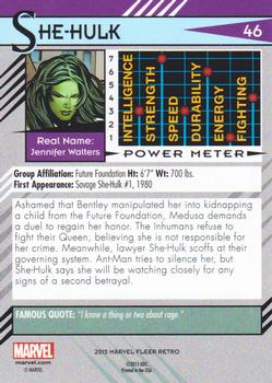 2015 Fleer Retro Marvel #46 She-Hulk Back