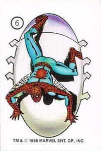 1988 Comic Images World of Spider-Man Stickers #6 Spider-Man Front
