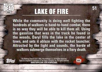 2017 Topps The Walking Dead Season 6 #51 Lake of Fire Back