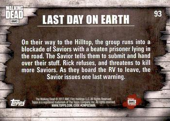 2017 Topps The Walking Dead Season 6 #93 Last Day on Earth Back