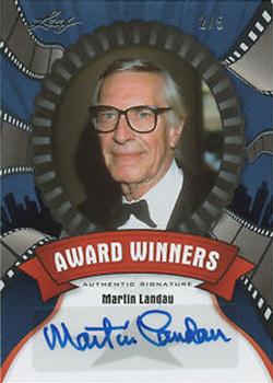 2012 Leaf Pop Century Signatures - Award Winners Blue #AW-ML1 Martin Landau Front