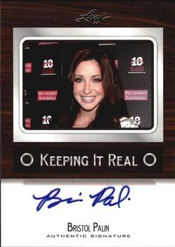 2012 Leaf Pop Century Signatures - Keeping It Real #KR-BP1 Bristol Palin Front