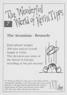 1997 Brooke Bond The Wonderful World of Kevin Tipps #7 The Atomium Back