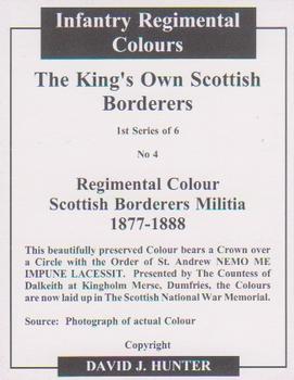 2004 Regimental Colours : The King's Own Scottish Borderers 1st Series #4 Regimental Colour Scottish Borderers Militia 1877 Back