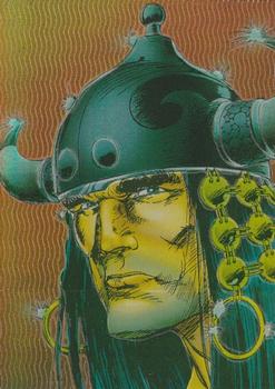 1995 Comic Images Conan Chromium III - MagnaChrome #M5 Horned Helmet Front