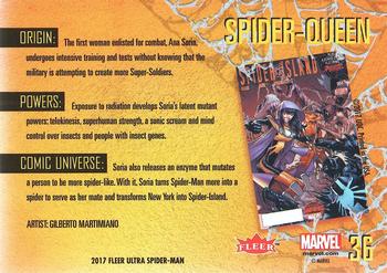 2017 Fleer Ultra Marvel Spider-Man #36 Spider-Queen Back