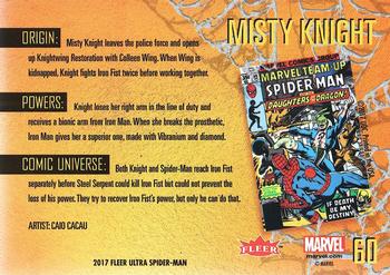 2017 Fleer Ultra Marvel Spider-Man #60 Misty Knight Back