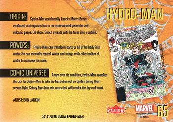 2017 Fleer Ultra Marvel Spider-Man #65 Hydro-Man Back