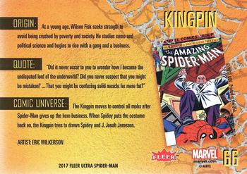 2017 Fleer Ultra Marvel Spider-Man #66 Kingpin Back