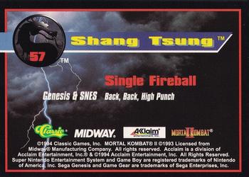 1994 Classic Mortal Kombat II #57 Shang Tsung Back