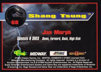 1994 Classic Mortal Kombat II #68 Shang Tsung Back