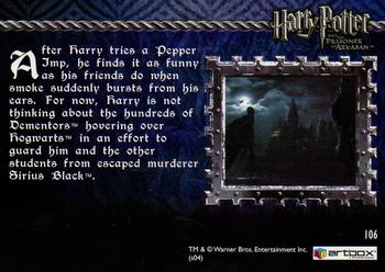 2004 ArtBox Harry Potter and the Prisoner of Azkaban Update Edition #106 A Fiery Threat Back