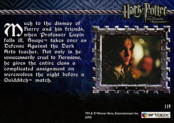 2004 ArtBox Harry Potter and the Prisoner of Azkaban Update Edition #119 Page Three Hundred and Ninety-Four Back