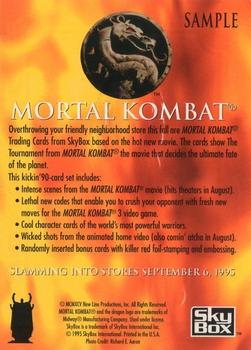 1995 SkyBox Mortal Kombat - Gold Foil Warrior Champions Samples #NNO Rayden Back
