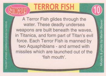 1993 Topps The Very Best of Stingray Thunderbirds Captain Scarlet #10 Terror Fish Back
