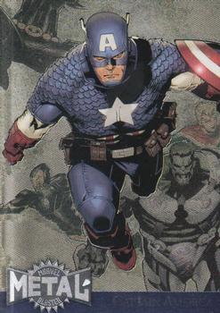 2015 Fleer Retro Marvel - 1995 Flair Marvel Metal Blaster #5 Captain America Front