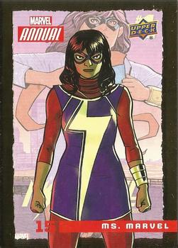 2016 Upper Deck Marvel Annual - Gold #15 Ms. Marvel Front