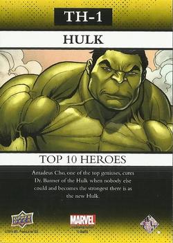 2016 Upper Deck Marvel Annual - Top 10 Heroes #TH-1 Hulk Back