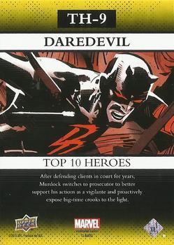 2016 Upper Deck Marvel Annual - Top 10 Heroes #TH-9 Daredevil Back