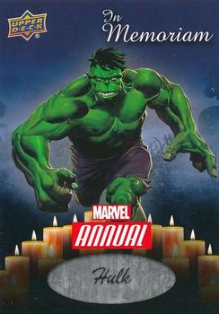 2016 Upper Deck Marvel Annual - In Memoriam #IM-4 Hulk Front