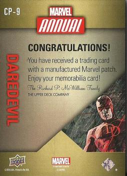 2016 Upper Deck Marvel Annual - Single Character Patch #CP-9 Daredevil Back