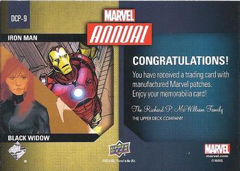 2016 Upper Deck Marvel Annual - Dual Character Patch #DCP-9 Iron Man / Black Widow Back