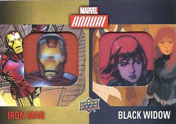 2016 Upper Deck Marvel Annual - Dual Character Patch #DCP-9 Iron Man / Black Widow Front