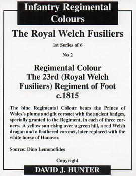 2008 Regimental Colours : The Royal Welch Fusiliers 1st Series #2 Regimental Colour 23rd Foot c.1815 Back