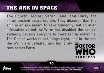2016 Topps Doctor Who Timeless - Green Foil #20 The Ark in Space Back