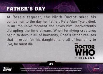 2016 Topps Doctor Who Timeless - Green Foil #42 Father's Day Back