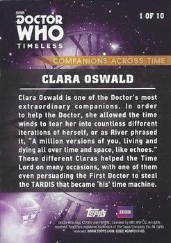 2016 Topps Doctor Who Timeless - Companions Across Time #1 Clara Oswald Back