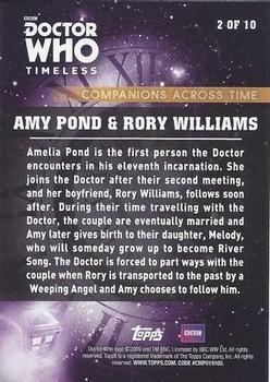 2016 Topps Doctor Who Timeless - Companions Across Time #2 Amy Pond / Rory Williams Back
