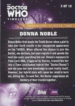 2016 Topps Doctor Who Timeless - Companions Across Time #3 Donna Noble Back