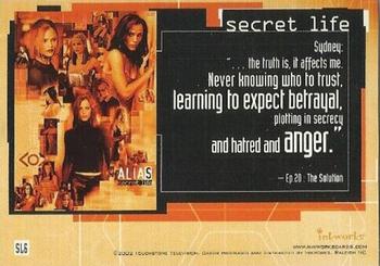 2002 Inkworks Alias Season 1 - Secret Life Puzzle #SL6 Sydney Back