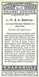1924 Wills's Railway Engines #10 L.M.&S. Railway Back