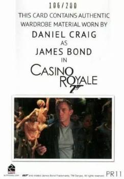2016 Rittenhouse James Bond 007 Classics - Relics #PR11 Daniel Craig as James Bond - Leather Jacket Back
