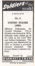 1966 Barratt Soldiers of the World #6 United States (1950) Back