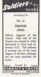 1966 Barratt Soldiers of the World #11 France (1814) Back