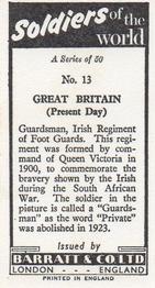 1966 Barratt Soldiers of the World #13 Great Britain (Present Day) Back
