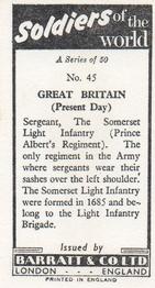 1966 Barratt Soldiers of the World #45 Great Britain (Present Day) Back