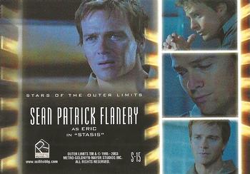 2003 Rittenhouse The Outer Limits: Sex, Cyborgs & Science Fiction - Stars of the Outer Limits #S-15 Sean Patrick Flanery Back